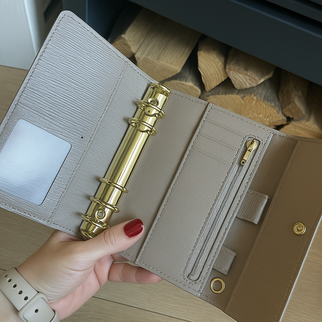 luxe binder A6 - grijs