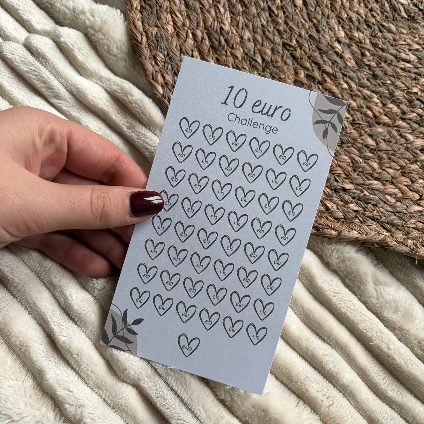 Challenge €10 - beige bloem