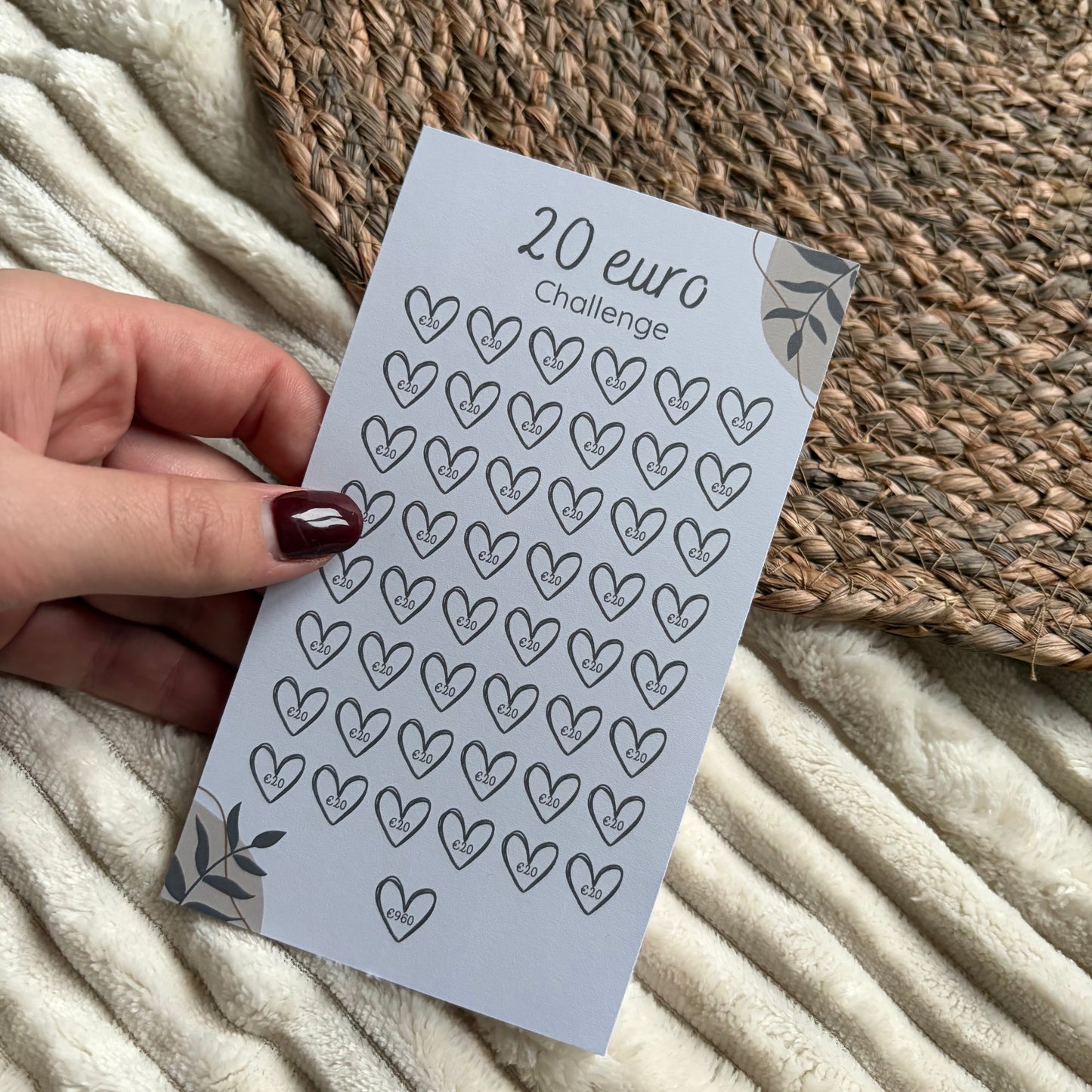 Challenge €20 - beige bloem