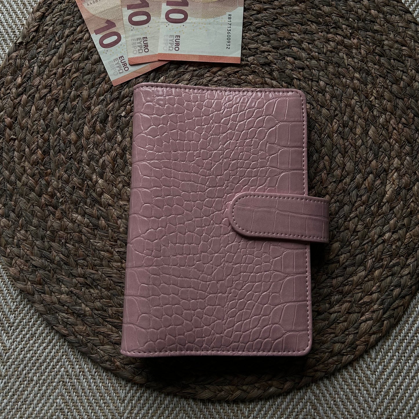 Binder A6 - snake licht roze