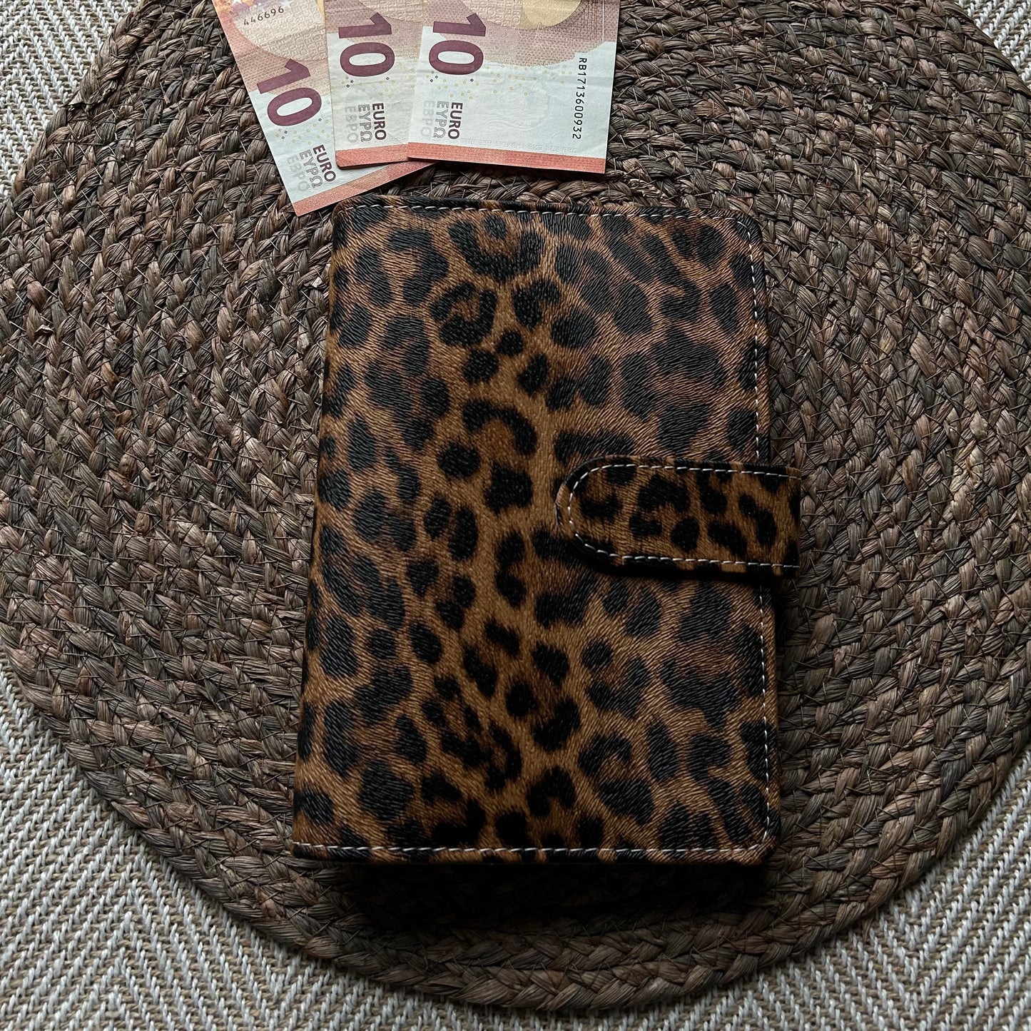 Binder A6 - tijgerprint bruin
