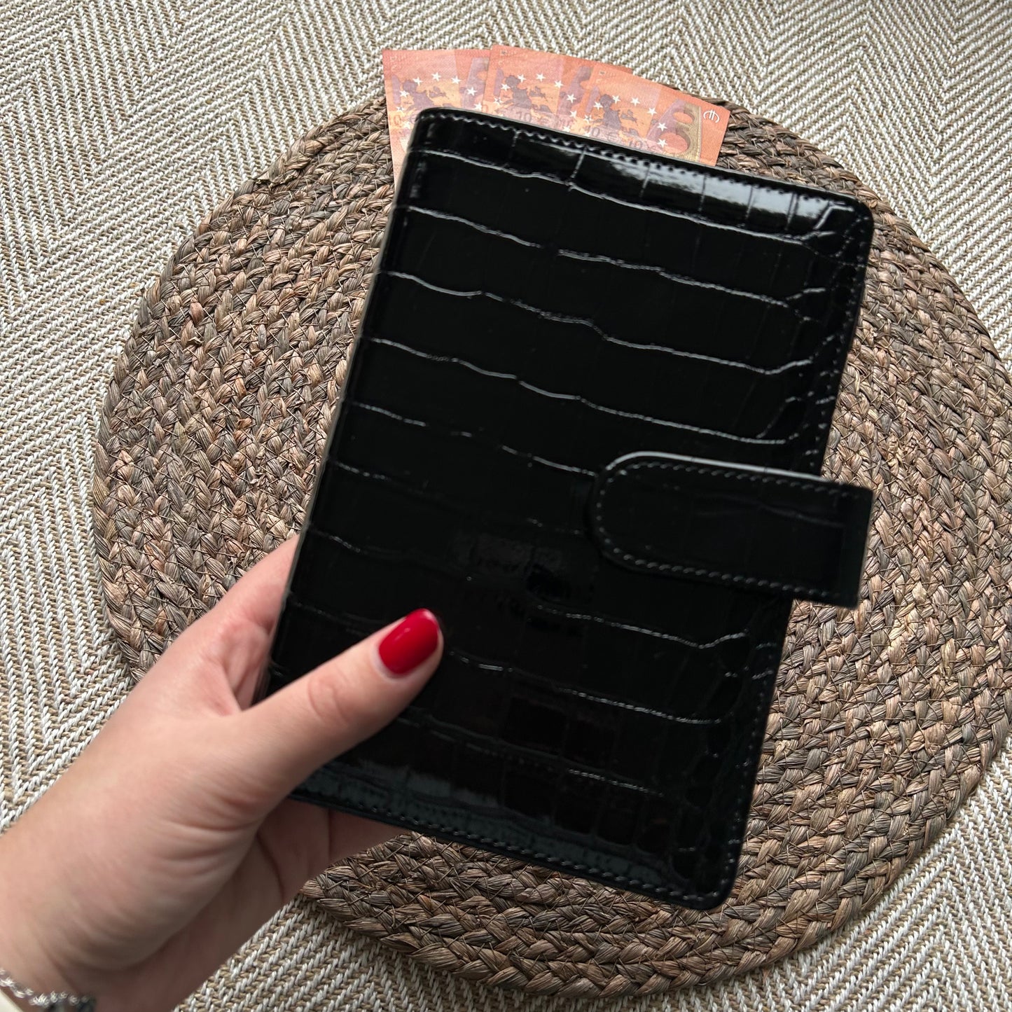 Binder A6 - snake zwart