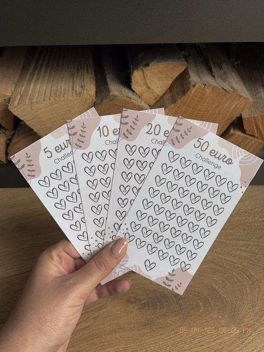 Challenge combi €5, €10, €20 & €50 - roze