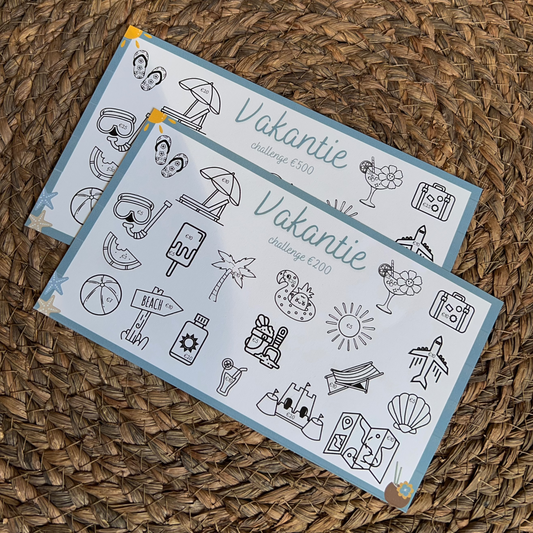 Vakantie symbolen - €200, €500, €750, €1000 of €1500